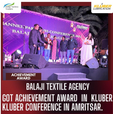 Balaji Textile Agency receives Achievement Award at Klüber Conference in Amritsar